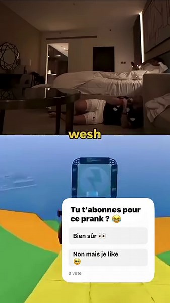 Michou pranks inoxtag with the TV 😂 #foryou #pranks #humor #michou #inoxtag #viral #gaming