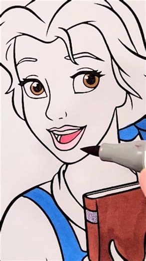 DISNEY Princess BELLE Coloring Page #disneycharacter #coloring #coloringpages #disneyprincess