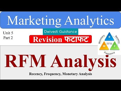 RFM Analysis, Recency, Frequency and Monetary Analysis, Marketing Analytics dwivedi, aktu mba notes