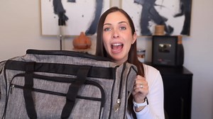 NGIL Canvas 23" inch Duffle Bag (Floral-Navy)