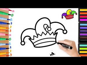 Jester Hat Drawing || How to Draw a Jester Hat Easy Step by Step ‪@minoarts‬ #jester