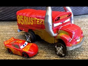 Custom Disney Cars - DiY HOW to Make Custom RUSTEZE Racing Center Miss Fritter & Lightning McQueen