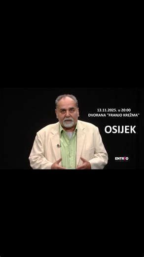 ŽELJKO PERVAN U OSIJEKU 🎭 Pripremite se za večer smijeha do suza – legendarni Željko Pervan dolazi s novim stand-up showom „Nema meni domene!“ 📅 13. studenoga 2025. 📍 Koncertna dvorana Franjo Krežma, Osijek 🎟️ Ulaznice dostupne na entrio.hr Očekuje vas Pervan u svom najboljem izdanju – britak, iskren i urnebesno duhovit! Ne propustite priliku nasmijati se do suza uz majstora domaćeg stand-upa! 😂 #Pervan #Osijek #SlavonskaTelevizija #STV #StandUp #Humor #Entrio #NemaMeniDomene | Slavonska Te