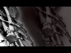 Skeleton hand tattoo timelapse