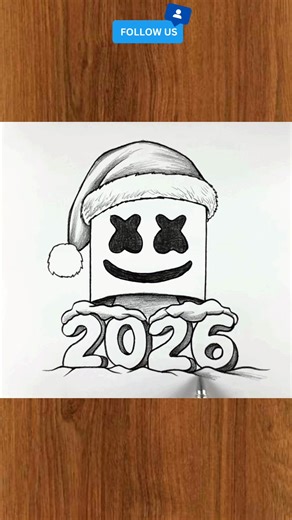 How to Draw Marshmello Christmas Edition | Easy Step-by-Step Holiday Pencil Drawing #Marshmello #MarshmelloDrawing #ChristmasDrawing #HolidayArt #EasyDrawing #PencilSketch | Çizim Mektebı
