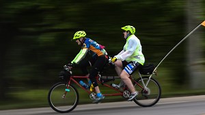 DALMAC rookie, who is blind, will cycle over 325 miles with tandem riding partner