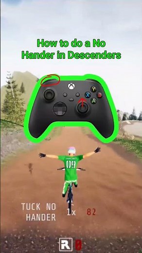 How to do a No Hander in Descenders!‪@NoMoreRobots‬ ‪@SamTaborGaming‬#shorts #descenders #mtb