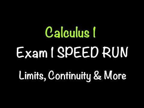 Calc 1 Exam 1 Speedrun (No Talking): Limits, Rates of Change & Differentiability