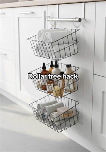 Dollar tree storage hack 💕🌳 #dollartree #dollartreecrafts #dollartreeidea #dollartreehack #dollartreehaul