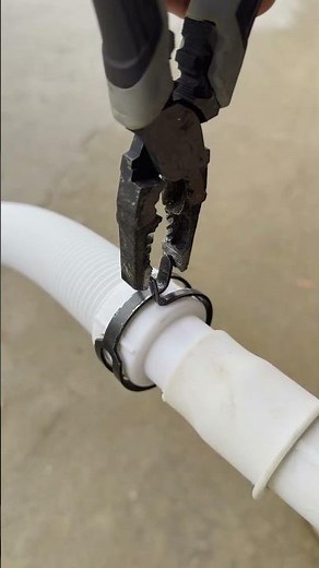 Adjust hose clamps with pliers easily, DIY pipe connection tips!