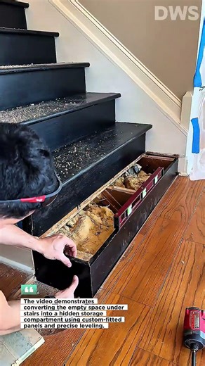 Hidden Stair Storage Build With Precision Fit Finish