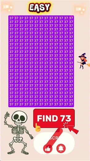 13. FIND: 73 #unstoppable #music #song #braintest #test #puzzle