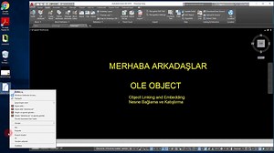 "AutoCAD'de OLE Object Komutu Eğitimi" videosunun özeti — YaÖzet