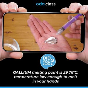 8K views · 52 reactions | Did You Know? Watch this video to know a very interesting fact about Gallium. For more interesting videos follow Oda Class. #covid19 #stayathome #staysafe #elearning #learning #odaclass #learnlive #onlineclass #LearnTogether #LearnFromHome #RemoteLearning #covid_19 #freelearning #learning #learningapp #liveclasses #learnonline #didyouknow #didyouknowfacts #facts #science #genetics #sciencefacts #facts #factsdaily | Oda Class | Facebook