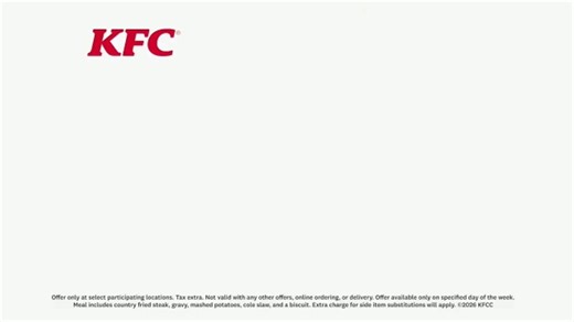 KFC TV Spot, 'Tuesdays: Country Fried Steak for $4.99'