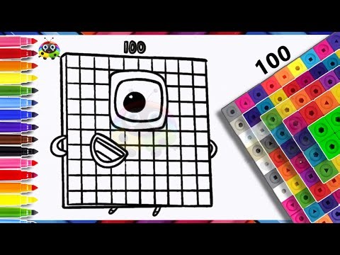 How To Draw & Color Magical NUMBERBLOCK 100 | Drawing & Coloring Tutorial For Kids | Easy Art