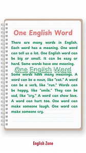12K views · 215 reactions | One English Word - English Learning Tips  #learnenglish #englishlistening #learningenglish | English Zone | Facebook