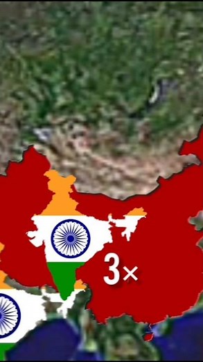 How Big is China? 8 Powerful Countries Fit Inside China 😳🇨🇳 #youtubeshorts #india #china