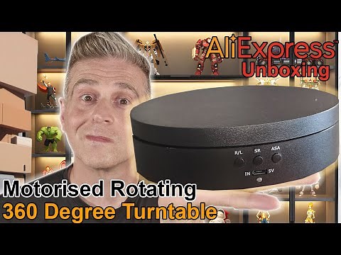 AliExpress Motorised Rotating Display Stand 360 Degree Turntable unboxing & mini look