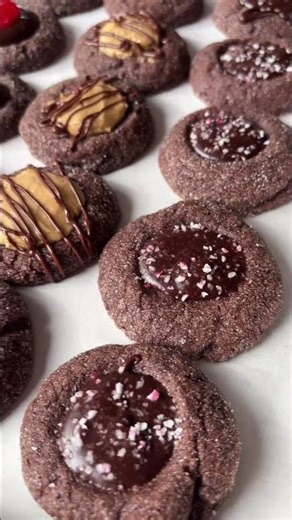 Chocolate Thumbprint Cookies