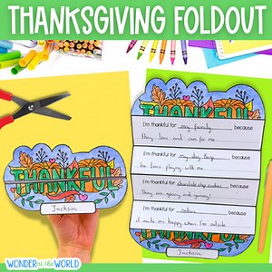 Thanksgiving writing gratitude craft activity craftivity thankful worksheet