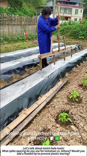 DIY Mulch Hole Puncher – Evenly Spaced Holes in Seconds 🧑‍🌾🕳️
