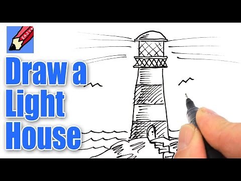How to Draw a Lighthouse Real Easy