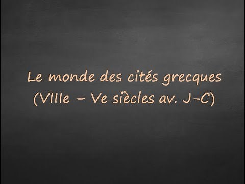 6ème - Le monde des cités grecques
