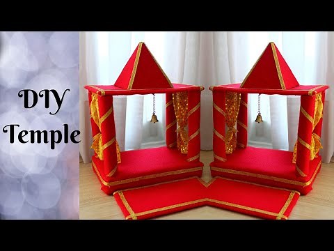 DIY Temple (with minimum craft supplies) | Make Easy Temple/Mandir at home | How to Make Temple