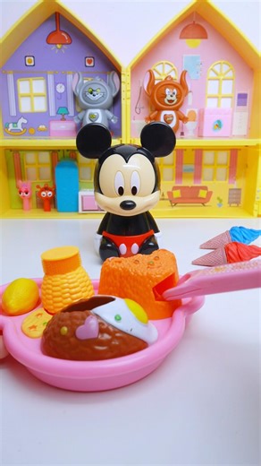 POV: You try to feed Mickey Mouse but he's NOT having it! 😂🐭