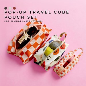 Pop-up Travel Cube Pouch Sewing Pattern With Custom Sizing Formula | Excel Pattern Calculator | Collapsible Packing Cube (cm & Inch) - Etsy