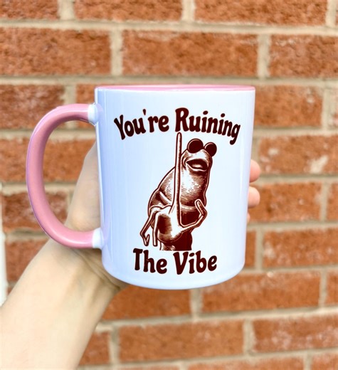 Marcus the Worm Mug, Funny Meme Gift, You’re Ruining the Vibe - Etsy UK