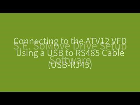 Connecting to ATV12 Drive With a USB-RJ45 Cable and SoMove