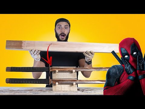 Making Deadpool's Katana Swords from WOOD!