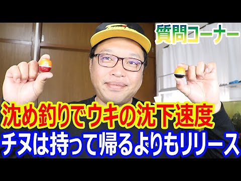 沈め釣りでのウキの沈下速度はどれくらい？ 魚のバラシってどこからどこまで？ チヌは持って帰るよりもリリース 質問コーナー