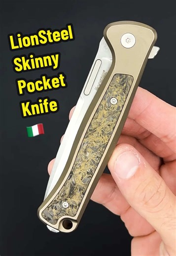 LionSteel Skinny titanium integral pocket knife, with MaganaCut steel. A premium gentleman’s folder pocket knife. @Blade District EDC @Blade District #pocketknife #knifecollector #edcknife #everydaycarry #creatorsearchinsights