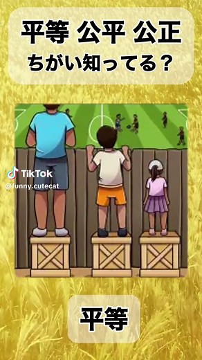平等と公平の違いを知っていますか？