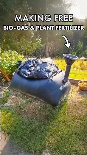 Amazing Bio-Digester Turns Food Scraps Into Free Bio Gas & Plant Fertilizer #shorts #offgrid