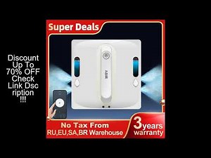 Robot Window Vacuum Cleaner ABIR WD9,4-Way Water Spray, Laser Sensor,9000PA Suction, Low Nosise,Wet