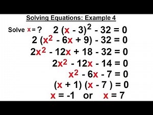 ALGEBRA & PRE-ALGEBRA REVIEW: Ch 2 Review (48 of 54) Find x=? (Solving Equations: 4)