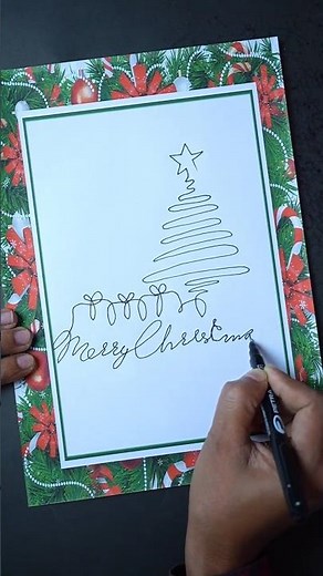 Christmas One Line Drawing 🎅 Easy Minimal Art for Beginners