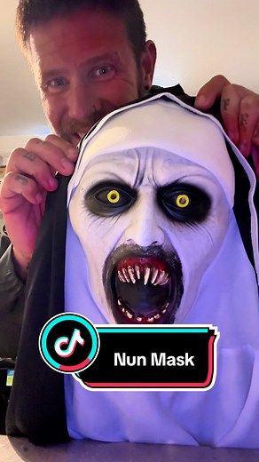 Scary Halloween Nun Mask for Frights and Fun