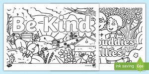 Be Kind Colouring Pages