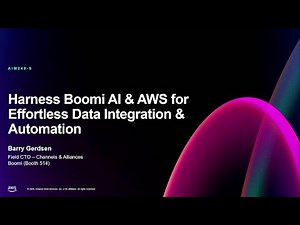 AWS re:Invent 2024 - Harness Boomi AI & AWS for effortless data integration & automation (AIM249)