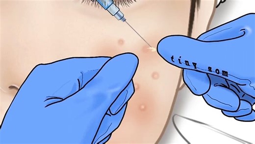 ASMR Care animation collection #1 with nails, toes, tongue, eyelid, ears, teeth, nostrils