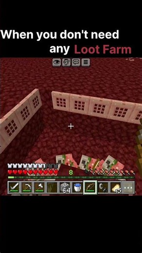 The easiest gold farm in Minecraft history 😂 || #minecraft