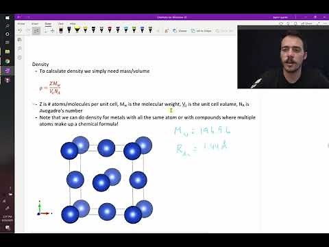 How to calculate theoretical density for crystal structures