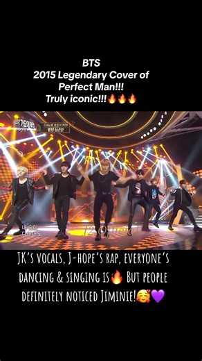 BTS 2015 Legendary Cover of Perfect Man Unforgettable Performance