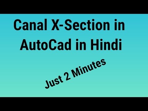 How to draw cross section of canal in autocad