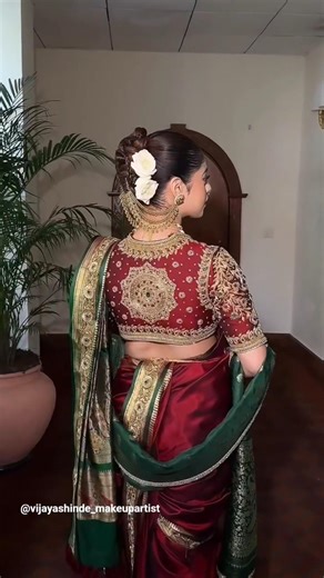 Maharashtrian bridal look| makeup tutorial|marathi Bride#makeupartist#shorts#wedding#fyp#bridesmaids